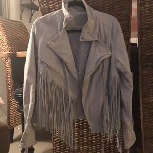 BlankNYC fringe leather jacket